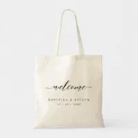 Bridal Party Canvas Tote Personalized with a Stylized Name