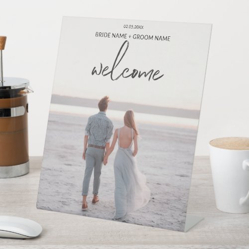 Wedding Welcome Vertical Pedestal Sign