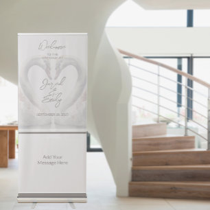 Wedding Welcome Vertical Retractable Banner