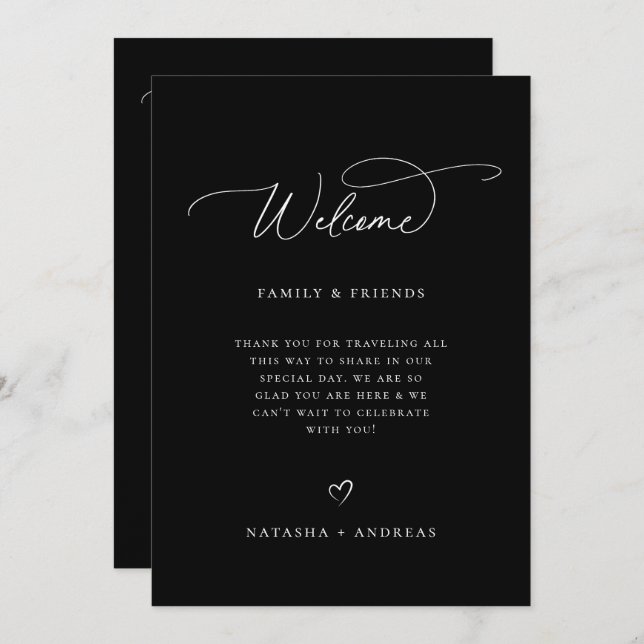 Wedding Welcome Weekend Timeline Program (Front/Back)