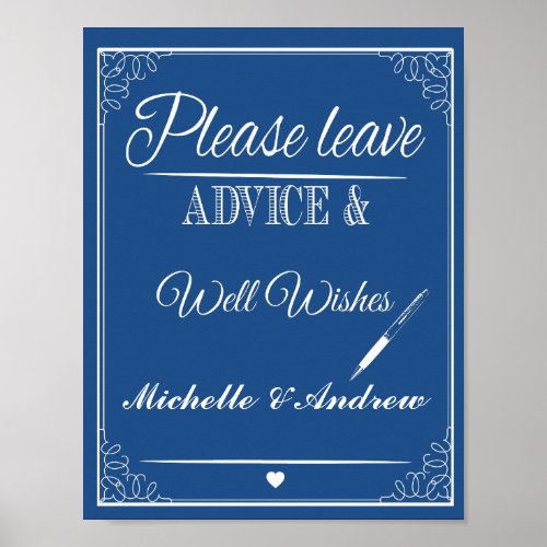 Wedding Well Wishes Sign Wedding Reception Sign Poster