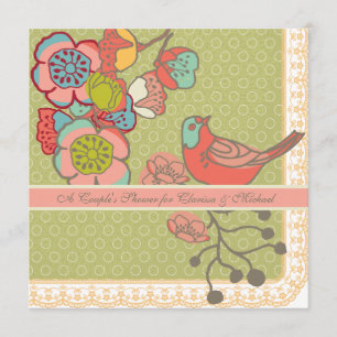 Wedding Whimsy Birds Couple's Shower Invitation