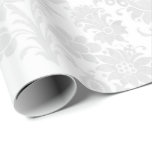 Wedding White Damask Simple Elegance Floral Wrapping Paper<br><div class="desc">Wedding White Damask Simple Elegance Wrapping Paper</div>