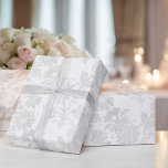 Wedding White Damask Simple Elegance Floral Wrapping Paper<br><div class="desc">Wedding White Damask Simple Elegance Wrapping Paper</div>
