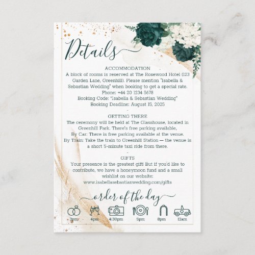 Wedding White Emerald Green Rose Floral