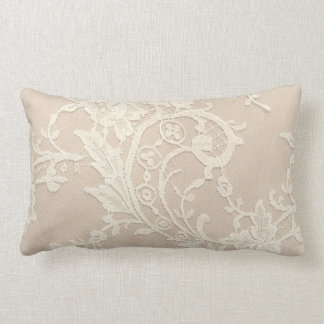 Wedding White Lace Lumbar Pillow