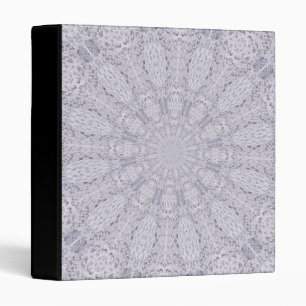 Wedding White Lace Mandala Kaleidoscope Abstract 1 3 Ring Binder