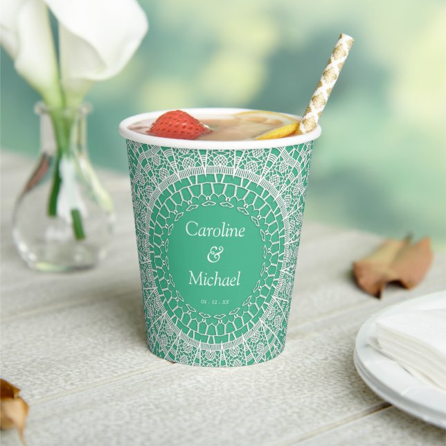 Wedding White Lace Paper cup (Insitu)