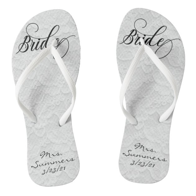 bride flip flops