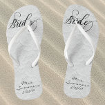Wedding White Lace Personalized Bride Flip Flops<br><div class="desc">This design was created through digital art. It may be personalized by clicking the customize button and changing the color, adding a name, initials or your favorite words. Contact me at colorflowcreations@gmail.com if you with to have this design on another product. Purchase my original abstract acrylic painting for sale at...</div>