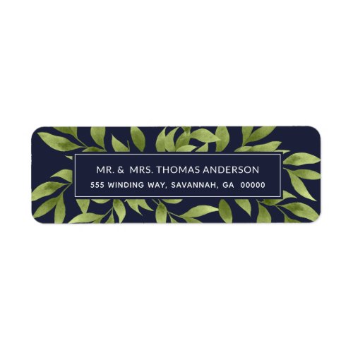 Wedding Willows Watercolor Greenery Address Labels