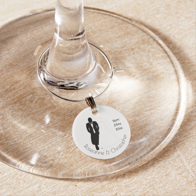 Wedding Wine Charm Bride Groom (In Situ)