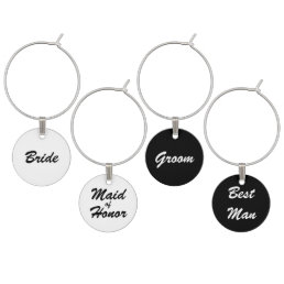 &quot;Wedding Wine Charms&quot; Wine Glass Charm