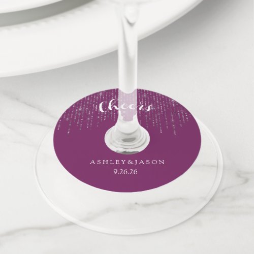 Wedding wine glass tag