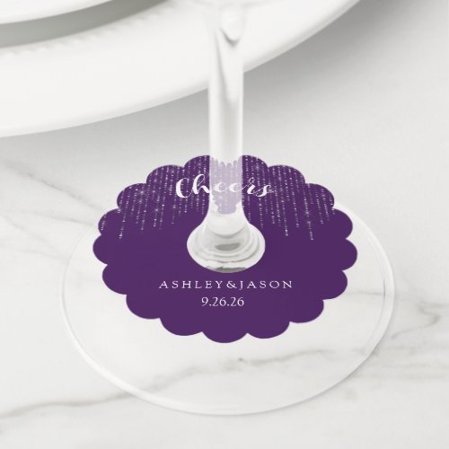 Wedding wine glass tag