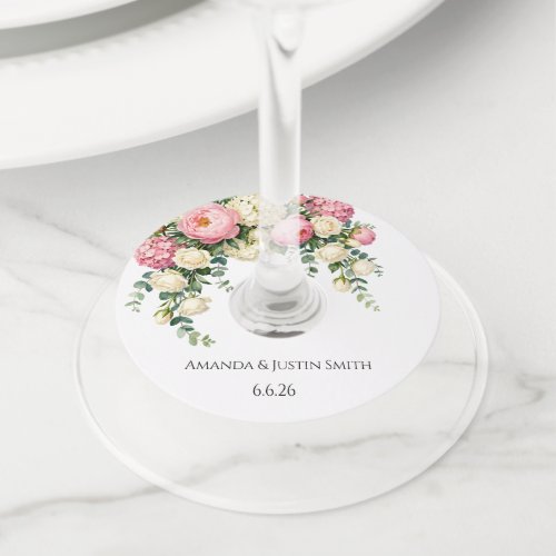 Wedding wine glass tag