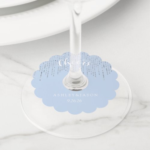 Wedding wine glass tag
