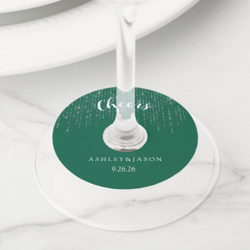 Wedding wine glass tag