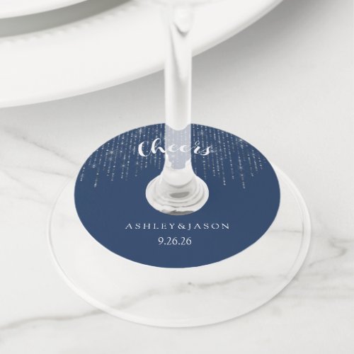 Wedding wine glass tag
