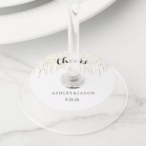 Wedding wine glass tag
