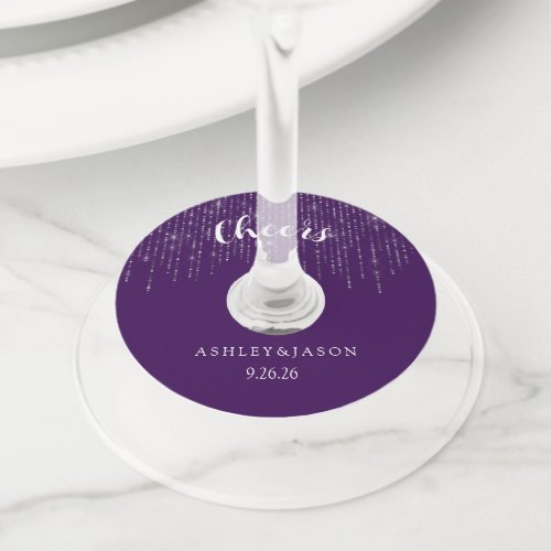 Wedding wine glass tag