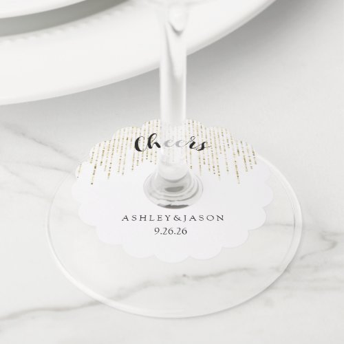 Wedding wine glass tag