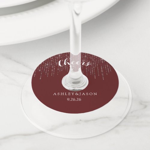 Wedding wine glass tag