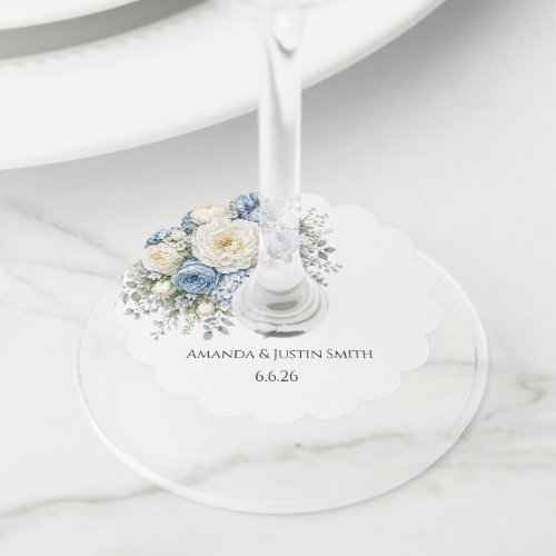 Wedding wine glass tag