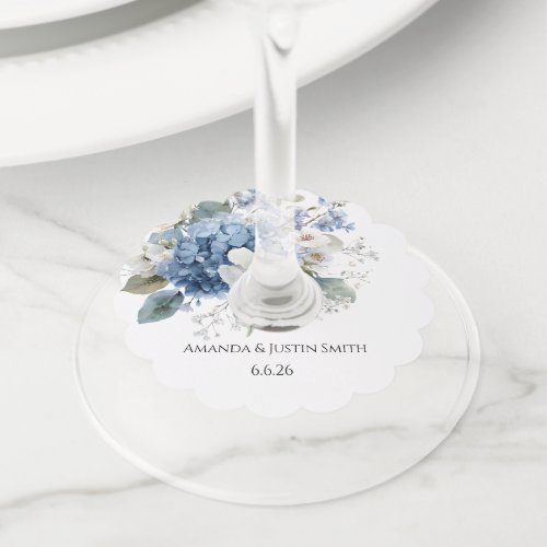 Wedding wine glass tag