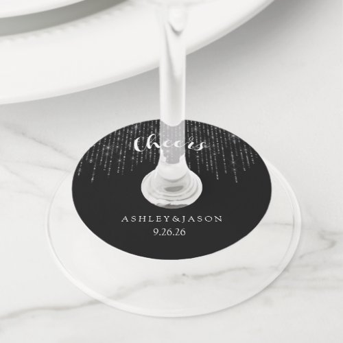 Wedding wine glass tag