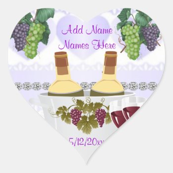 Wedding Wine Label Stickers For Wine Bottles by PersonalCustom at Zazzle