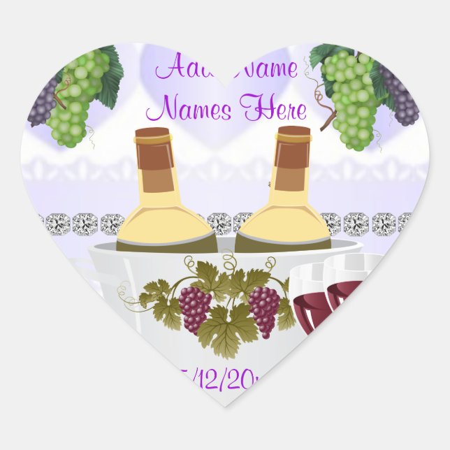 WEDDING Wine Label Stickers FOR WINE BOTTLES (Front)