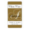 Wedding Wine Labels Gold Monogram A