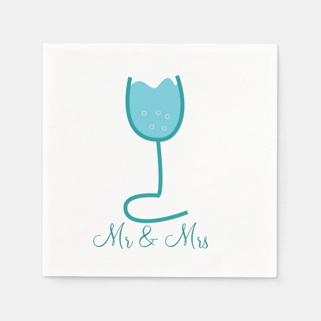 Wedding Wine  Napkins (Front)