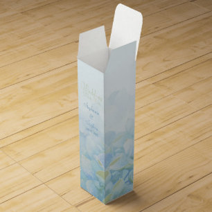 Wedding wine personalized hydrangea wine box