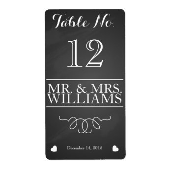Wedding Wine Table Number Wine Bottle Label by TheArtyApples at Zazzle