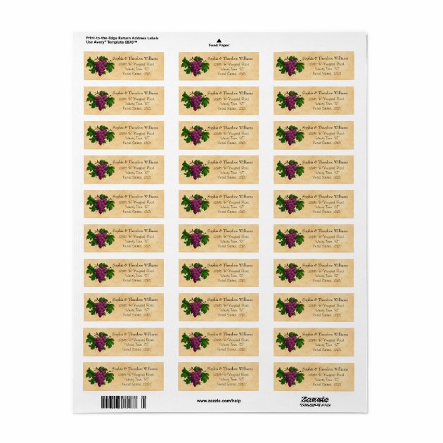 Wedding Wine | Tasting Party Vintage Purple Grapes Label