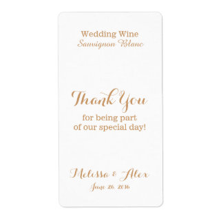 Wedding Wine Thank You Label