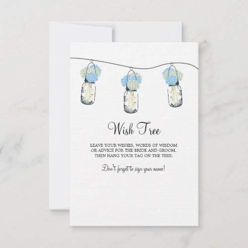 Wedding Wish Tree Tag Advice Card