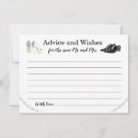 Wedding Wishes Advice Card<br><div class="desc">Wedding Wishes Well Wishes Wedding Advice Card High Heel shoe Men's Dress shoe Pearls</div>