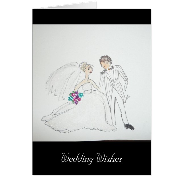 Wedding Wishes for the Bride and Groom Cards (Front)