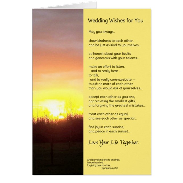 Wedding Wishes For You Cards (Front)