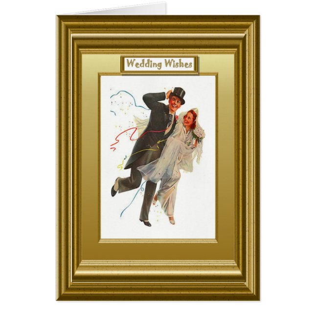 Wedding wishes - Happy couple Cards (Front)