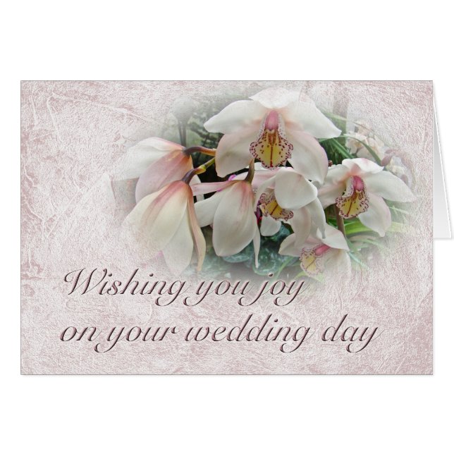 Wedding Wishes - Orchids Cards (Front Horizontal)