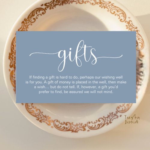 Wedding Wishing Well, Monetary Gift Registry Enclosure Card