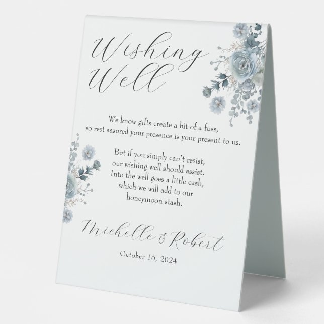 Wedding Wishing Well Table Tent (Front)