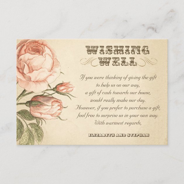 Wedding Wishing Well Vintage Cards