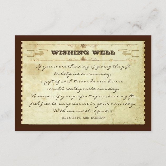 Wedding Wishing Well Vintage Cards