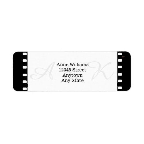 Wedding With A Movie Film Theme Label