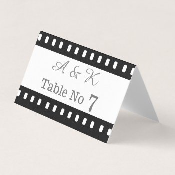 Wedding With A Movie Film Theme Placecard by DigitalDreambuilder at Zazzle